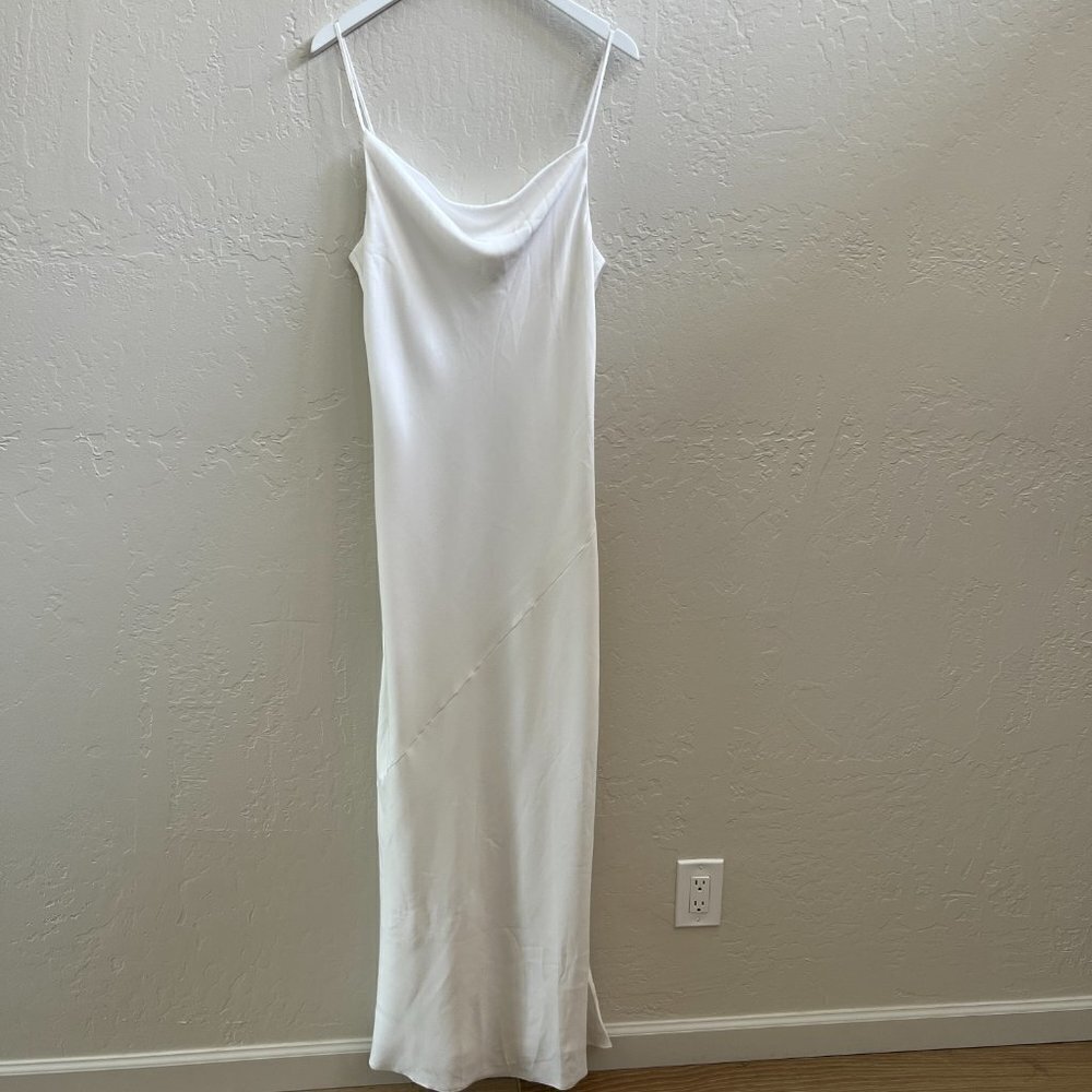 Shona Joy Lux Bias Cowl Neck Slip Dress Ivory White - Picture 7 of 12